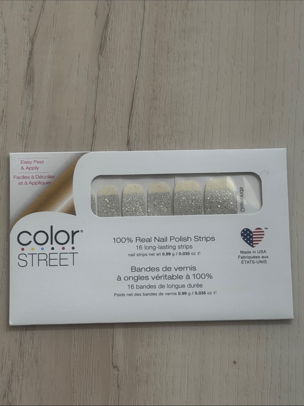 Color Street Dipping in Diamonds Silver Nail Polish Strips